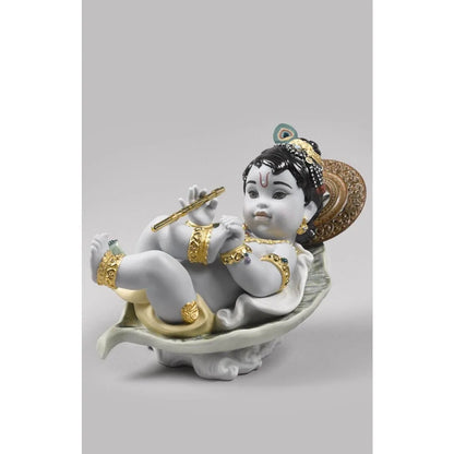 Krishna On Leaf Figurine (Lladro Special Order)