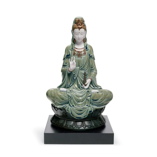 Kwan Yin Figurine - Green (Lladro Special Order)