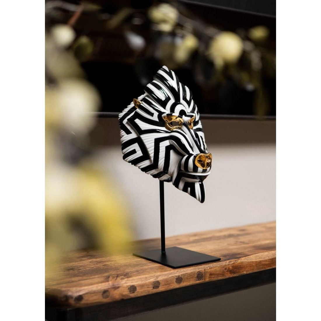 Mandrill Mask - Black And Gold (Lladro Special Order)