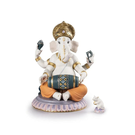 Mridangam Ganesha Figurine (Limited Edition) (Lladro Special Order)