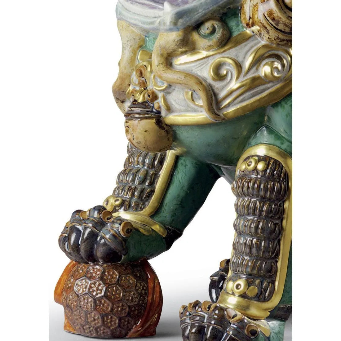 Oriental Lion Sculpture - Green (Limited Edition) (Lladro Special Order)