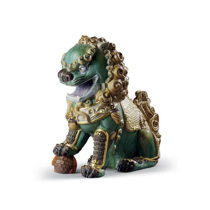 Oriental Lion Sculpture - Green (Limited Edition) (Lladro Special Order)