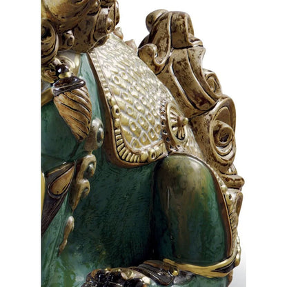 Oriental Lion Sculpture - Green (Limited Edition) (Lladro Special Order)