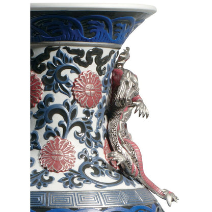 Oriental Vase Sculpture - Red (Limited Edition) (Lladro Special Order)