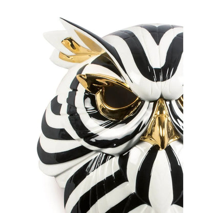 Owl Mask - Black And Gold (Lladro Special Order)