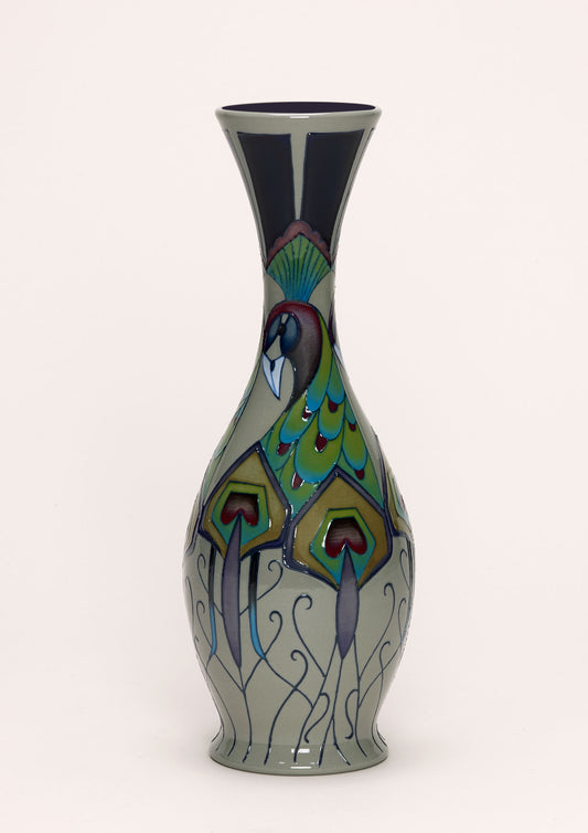 Peacock Parade Vase