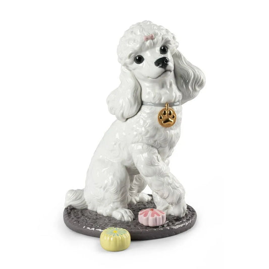 Poodle With Mochis Dog Figurine (Lladro Special Order)