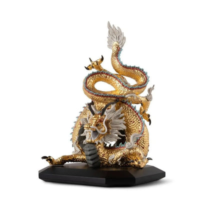 Protective Dragon Sculpture - Gold (Special Edition) (Limited Edition) (Lladro Special Order)