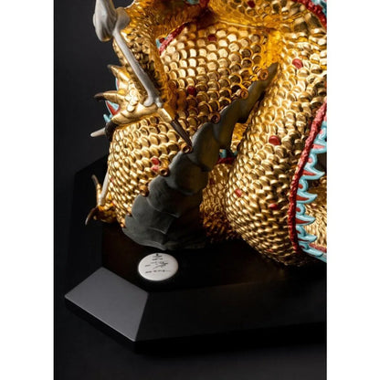 Protective Dragon Sculpture - Gold (Special Edition) (Limited Edition) (Lladro Special Order)