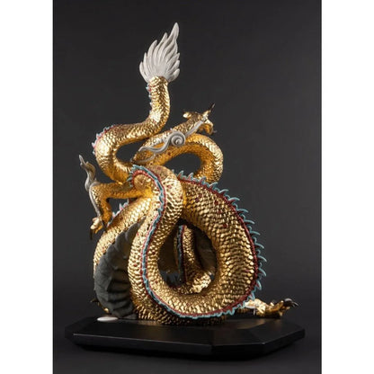 Protective Dragon Sculpture - Gold (Special Edition) (Limited Edition) (Lladro Special Order)