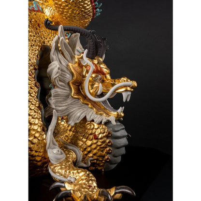 Protective Dragon Sculpture - Gold (Special Edition) (Limited Edition) (Lladro Special Order)