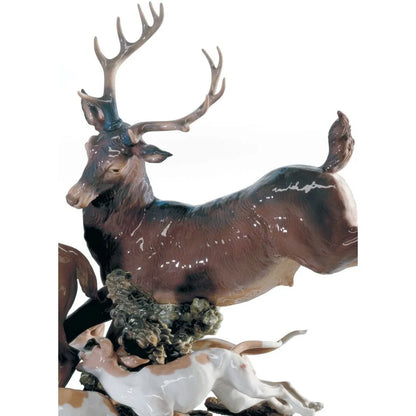 Pursued Deer Sculpture (Limited Edition) (Lladro Special Order)