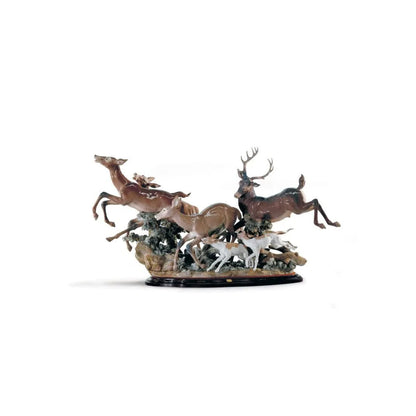 Pursued Deer Sculpture (Limited Edition) (Lladro Special Order)