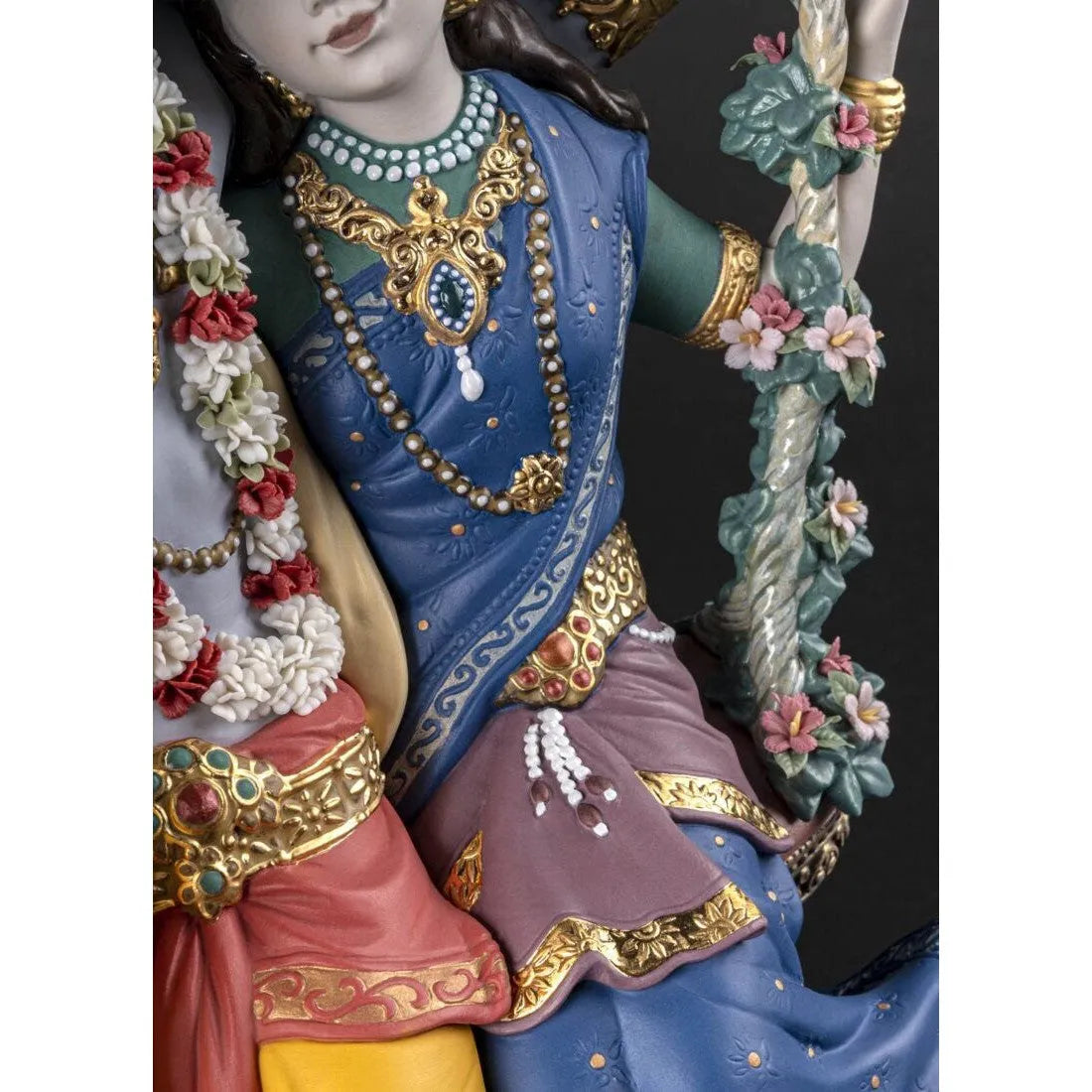 Radha Krishna On A Swing Sculpture (Limited Edition) (Lladro Special Order)