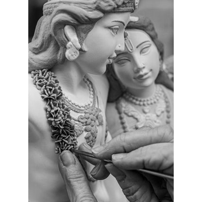 Radha Krishna On A Swing Sculpture (Limited Edition) (Lladro Special Order)