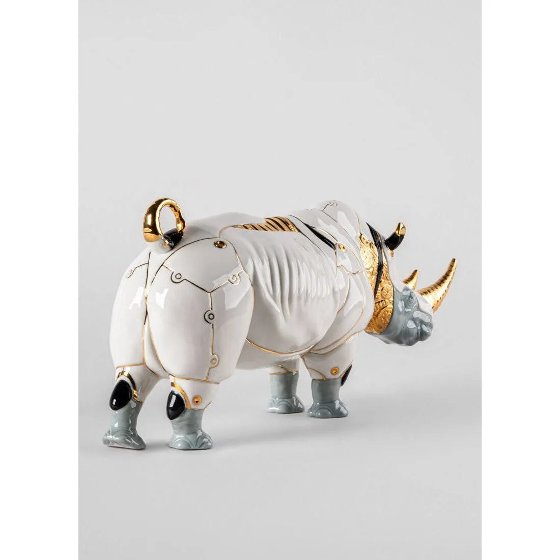 Rhino Cyborg Sculpture (Lladro Special Order)