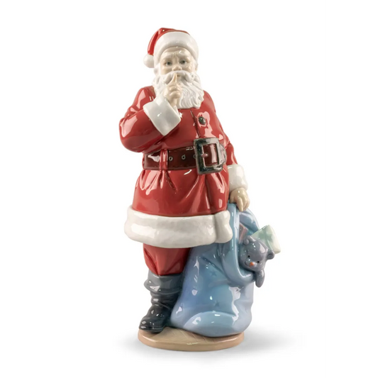 Santa Is Here Sculpture (Lladro Special Order)