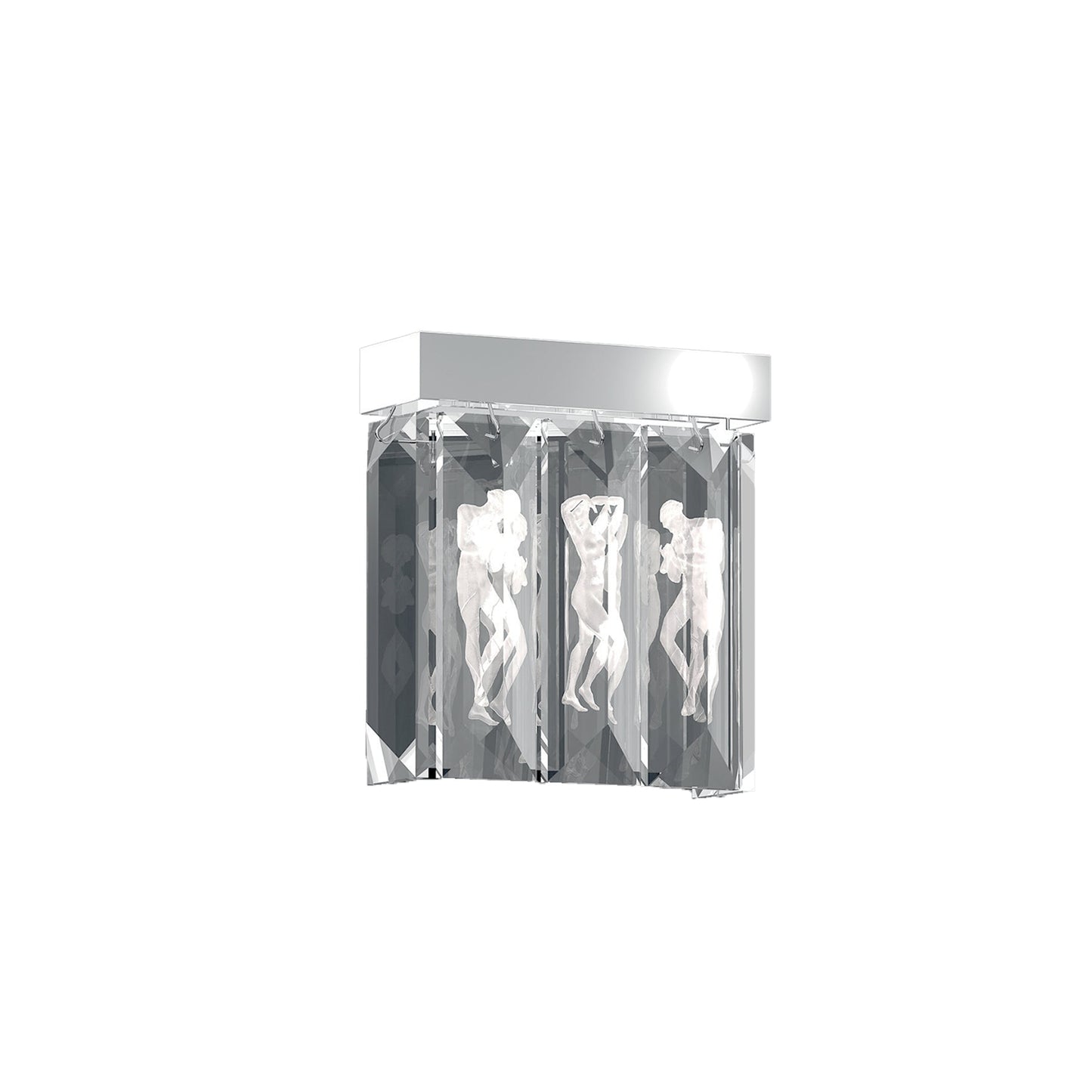 Serene 5 Prisms Figurine Wall Sconce, Rectangular (Lalique Special Order)