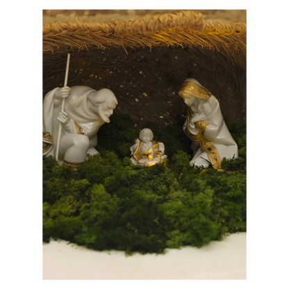 Set Silent Night Nativity Figurine Golden Lustre (Lladro Special Order)