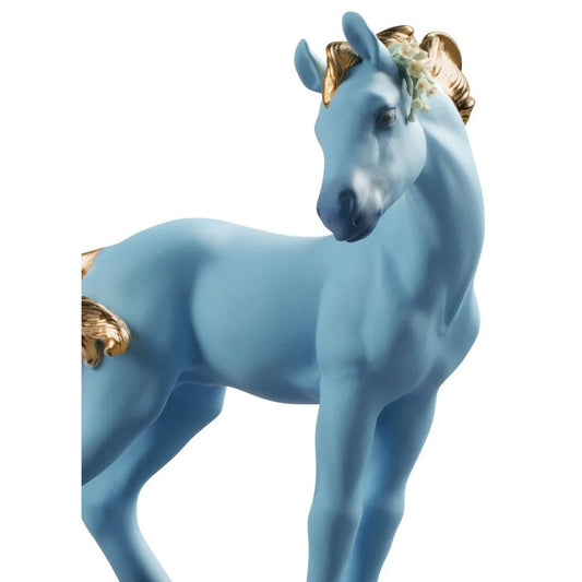 The Horse Figurine - Blue (Limited Edition) (Lladro Special Order)