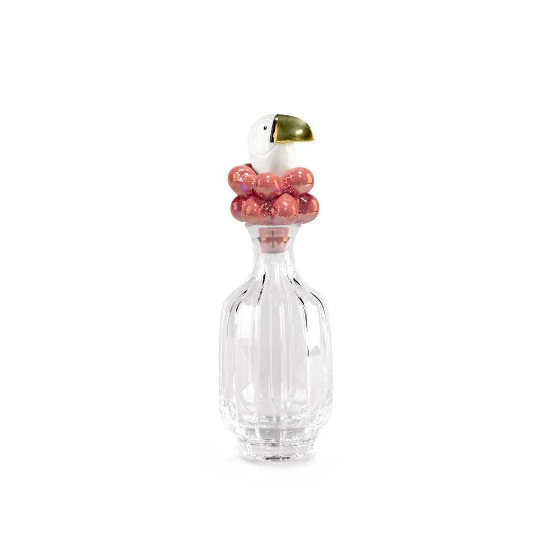 Toucan Glass Bottle - Golden Luster (Lladro Special Order)