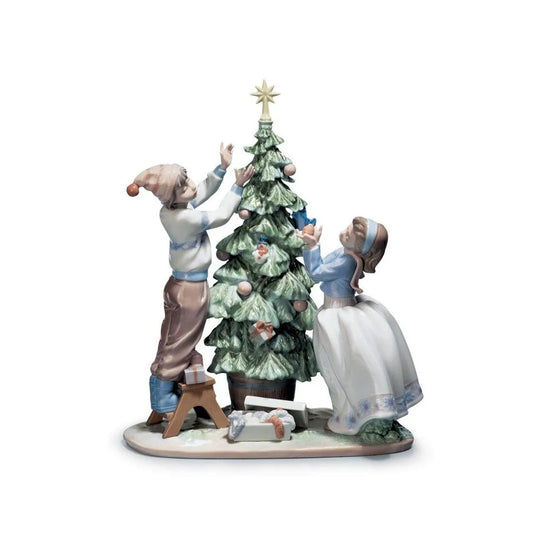 Trimming The Tree Figurine (Lladro Special Order)