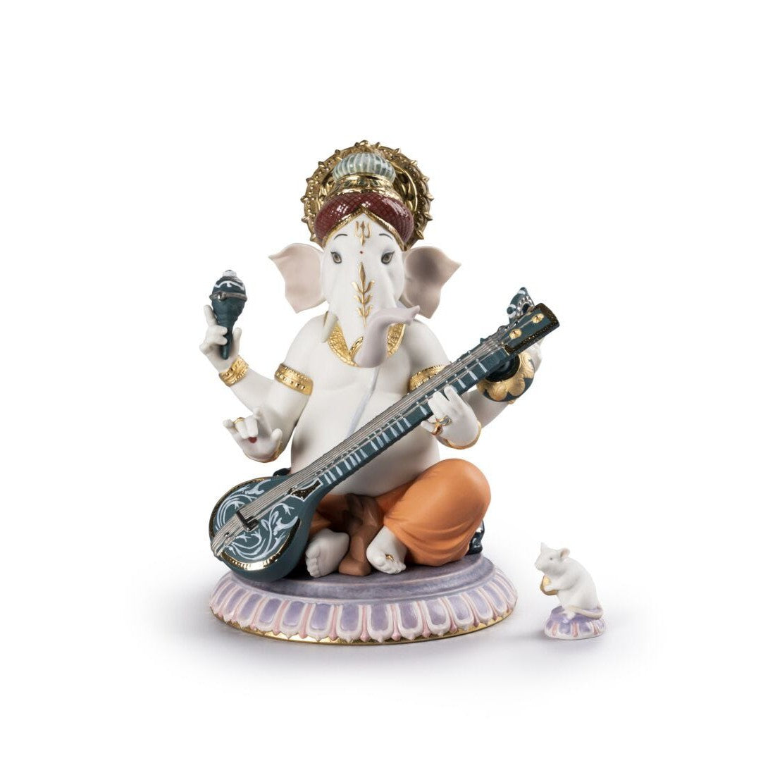 Veena Ganesha Figurine (Limited Edition) (Lladro Special Order)