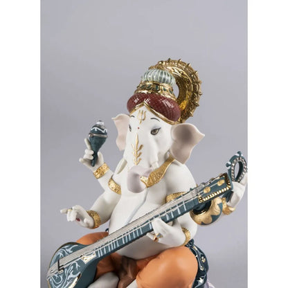 Veena Ganesha Figurine (Limited Edition) (Lladro Special Order)