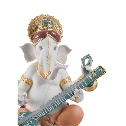 Veena Ganesha Figurine (Limited Edition) (Lladro Special Order)