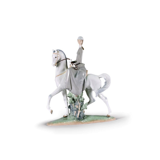 Woman On Horse Figurine (Lladro Special Order)