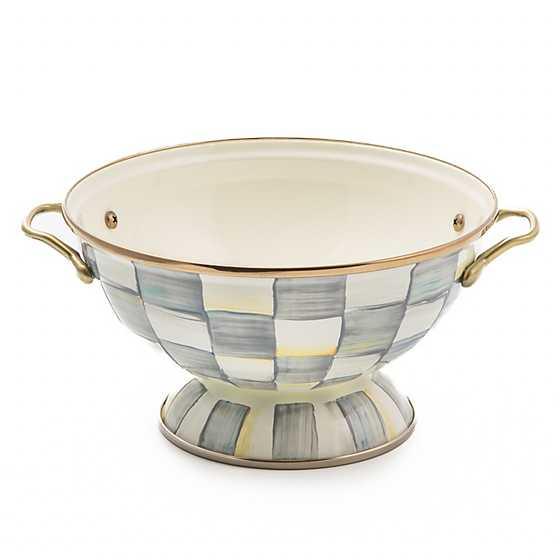 Sterling Check Enamel Almost Everything Bowl (Mackenzie Childs) - Gallery Gifts Online 