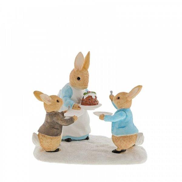 Mrs. Rabbit with a Christmas Pudding - Gallery Gifts Online 