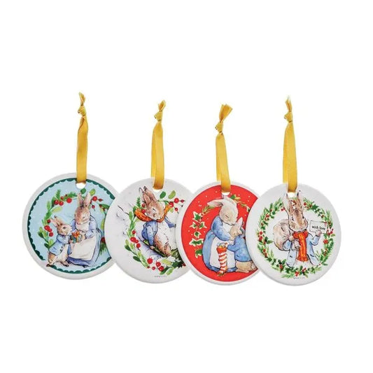 Peter Rabbit Ceramic Hanging Ornaments (Set of 4) (Beatrix Potter)