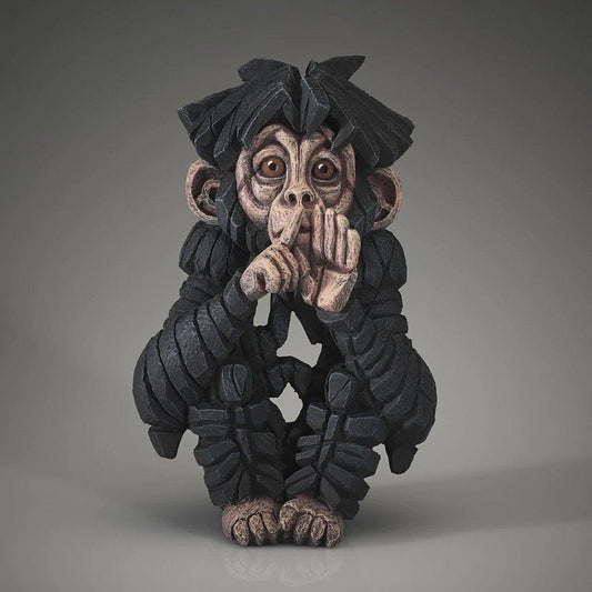 Baby Chimpanzee 'Speak no Evil' Sculpture (Edge Sculpture by Matt Buckley) - Gallery Gifts Online 