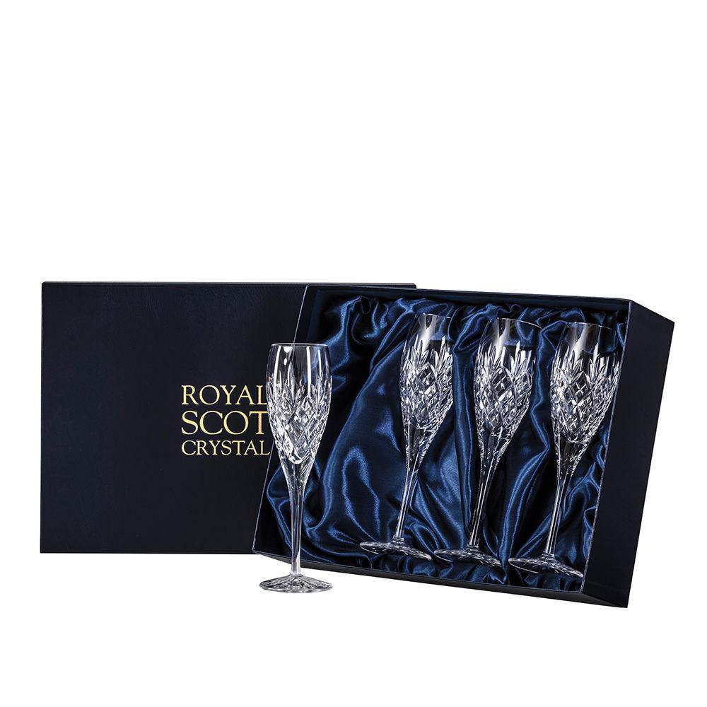 Four Champagne Flutes - Edinburgh - Gallery Gifts Online 