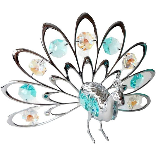 Fan Out Peacock (Crystal World) - Gallery Gifts Online 