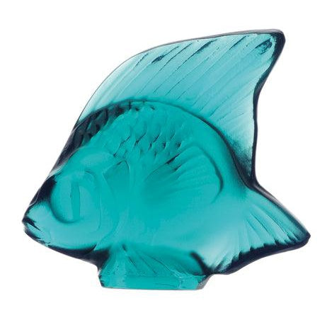 Fish Figure Light Turquoise (Lalique) - Gallery Gifts Online 