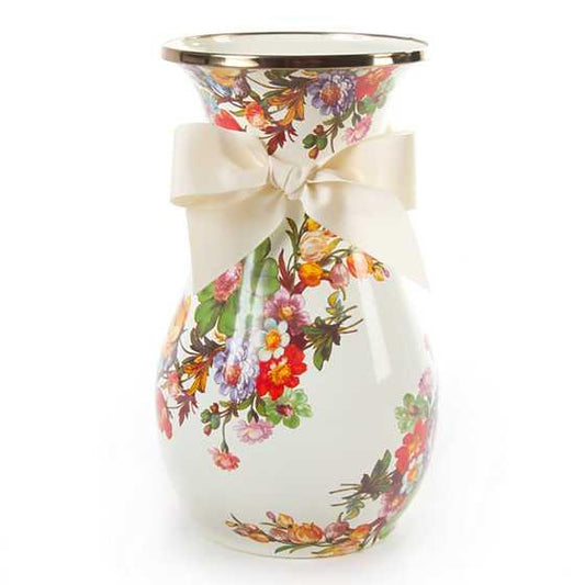 Flower Market Vase - Tall - White (Mackenzie Childs) - Gallery Gifts Online 