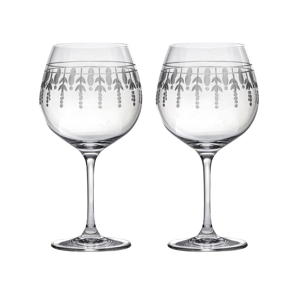 Nouveau Gin & Tonic Pair Copa Glasses (Royal Scot Crystal) - Gallery Gifts Online 