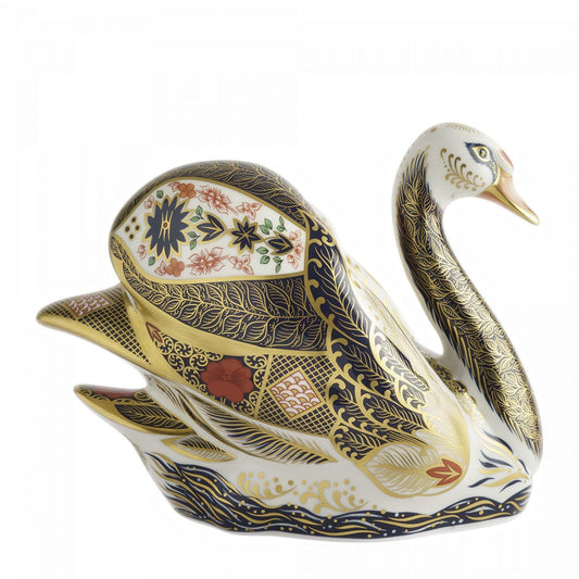 Old Imari Solid Gold Band - Swan (Royal Crown Derby) - Gallery Gifts Online 