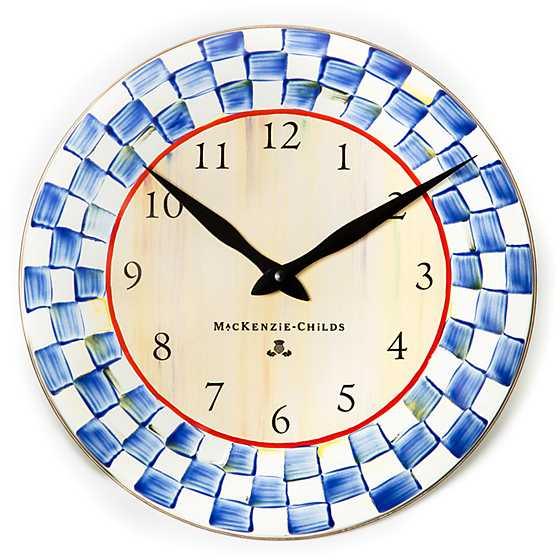 Royal Check Clock (Mackenzie Childs) - Gallery Gifts Online 