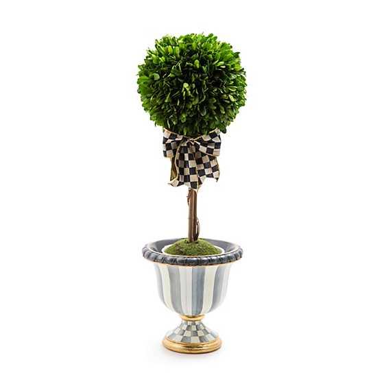 Sterling Stripe Tabletop Urn (Mackenzie Childs) - Gallery Gifts Online 