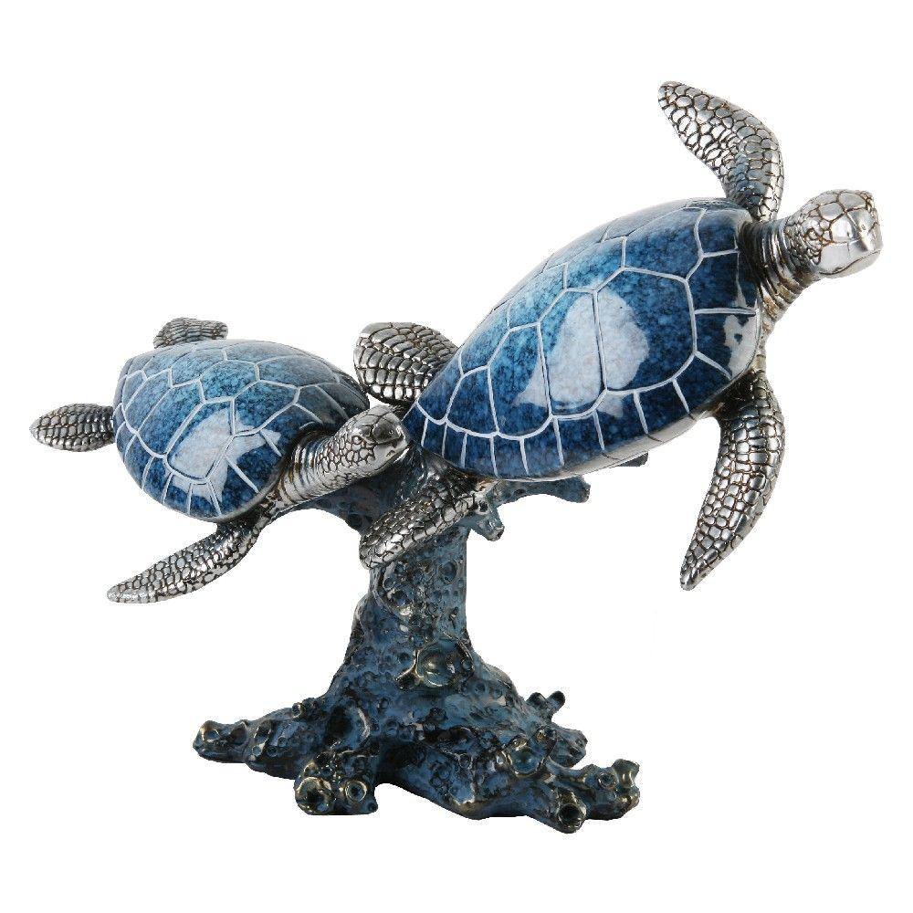 Two Turtles Swimming - Stone Effect (Widdop) - Gallery Gifts Online 