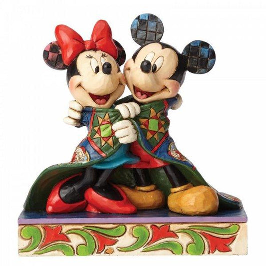 Warm Wishes (Mickey and Minnie Mouse Figurine) (Disney Traditions by Jim Shore) - Gallery Gifts Online 