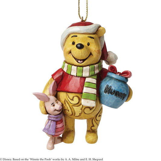 Winnie the Pooh and Piglet Hanging Ornament (Disney Traditions by Jim Shore) - Gallery Gifts Online 